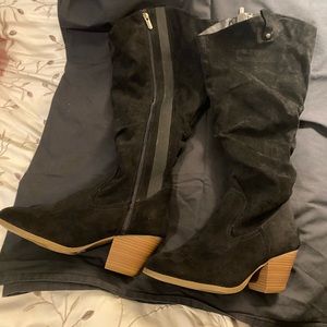 Torrid Western style Faux Suede Heel Boot | 10W